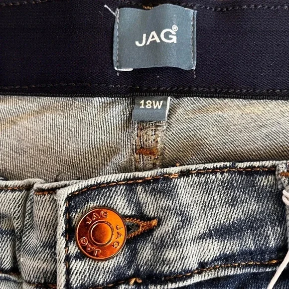 NWT JAG Jeans Women's Ruby Mid Rise Straight Crop Jeans - Nomadic Blue Size 18W - Picture 7 of 10